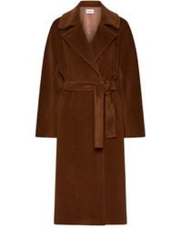 Marella - Double-Breasted Pure Wool Coat - Lyst
