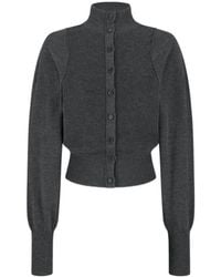 Amomento - Button-Front Knit Cardigan - Lyst