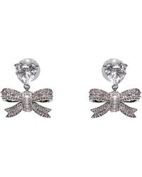 Self-Portrait - Self Portrait Bow-Embellished Earrings - Lyst