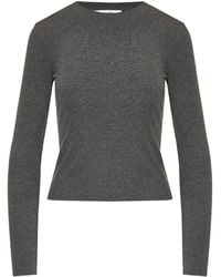 FRAME - Long-Sleeve Ribbed Knit Top - Lyst