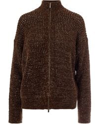 Max Mara - Zip Knitted Cardigan - Lyst