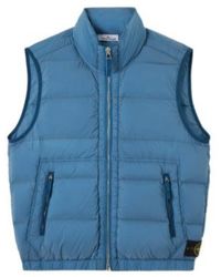 Stone Island - Logo Patch Zip-Up Vest - Lyst