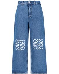 Loewe - Anagram Belt-Loop Denim Pants - Lyst