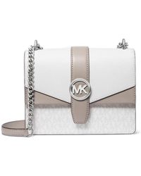 Michael Kors - Greenwich Small Color-Block Signature Logo Crossbody Bag - Lyst