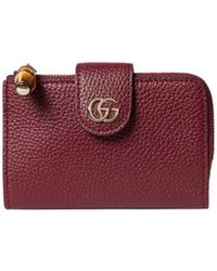 Gucci - Logo Plaque Zipped Wallet - Lyst