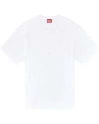 DIESEL - Cotton-Interlock T-Shirt With Logo Embroidery - Lyst