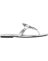 Tory Burch - Miller Logo Plaque Thong Sandals - Lyst