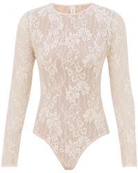Zimmermann - Long Sleeve Lace Bodysuit - Lyst