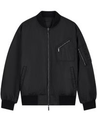 Emporio Armani - Blouson Jacket With Ribbed Trims And Zippered Sleeve Pocket - Lyst