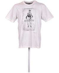 C.P. Company - Graphic Printed Crewneck T-Shirt - Lyst