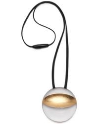 Monies - Isola Foil-Detail Disc Necklace - Lyst