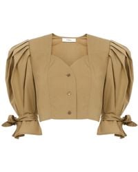 Chloé - Puff Sleeve Cropped Top - Lyst