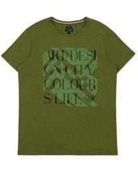 Armani Jeans - Round Collar Printed T-Shirt - Lyst