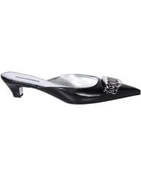 DSquared² - Logo-Plaque Pointed-Top Mules - Lyst