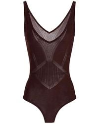 Elisabetta Franchi - Open-Knit Bodysuit - Lyst
