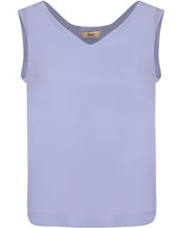 Herno - V-Neck Sleeveless T-Shirt - Lyst