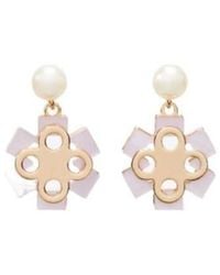 Tory Burch - Forget Me Not Pearl Drop Earrings - Lyst