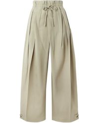 Jil Sander - Pleated Wool-Twill Wide-Leg Pants - Lyst