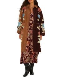 FARM Rio - Delhi Floral Fleece Coat - Lyst