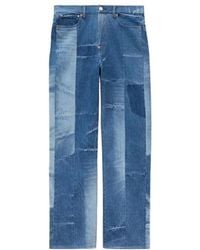 KENZO - Patchwork Straight Fit Jeans - Lyst