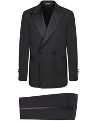 Canali - Double-Breasted Peak-Lapel Suit - Lyst