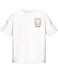 Rhude - Logo Printed Crewneck T-Shirt - Lyst