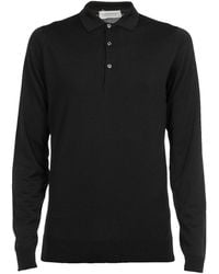 John Smedley - Belper Buttoned Knitted Polo Shirt - Lyst