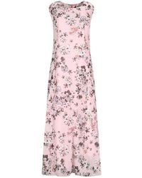 Max Mara - Floral-Print Cap-Sleeve Maxi Dress - Lyst