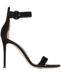 Gianvito Rossi - 105Mm Suede Stiletto Sandals - Lyst