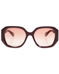 Chloé - Chloé Eyewear Geometric Frame Sunglasses - Lyst