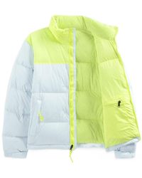 The North Face - Two-Tone Logo-Print Puffer Jacket - Lyst