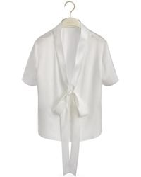 Dior - Blouse With Rear Tie - Lyst