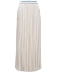 Moncler - Pleated Maxi Skirt - Lyst