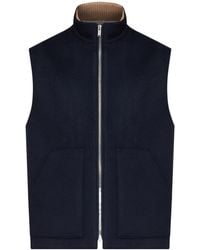 Lardini - Zip-Up High Collar Vest - Lyst