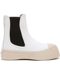 Marni - Round-Toe Slip-On Ankle Boots - Lyst