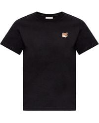 Maison Kitsuné - Maison Kitsuné Fox Head Patch Crewneck T-Shirt - Lyst