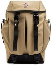 Moncler - Leather-Trimmed Backpack - Lyst