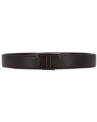 Tod's - Logo-Plaque Buckled Belt - Lyst