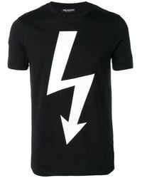 Neil Barrett - Lightning Printed T-Shirt - Lyst