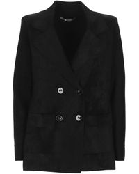 D.exterior - Double-Breasted Patch-Pocket Blazer - Lyst