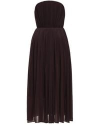Magda Butrym - Ruched Strapless Midi Dress - Lyst