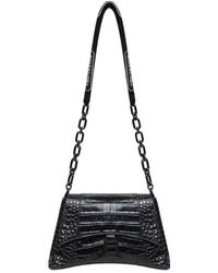 Balenciaga - Borsetta A Tracolla Downtown Con Catena E Lavorazione Coccodrillo Da Donna - Lyst