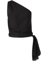 Peserico - Asymmetrical Draped Blouse - Lyst