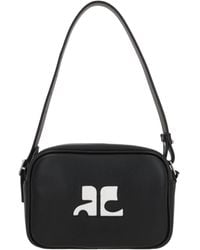 Courreges - Courrèges Reedition Logo Patch Zip-Up Shoulder Bag - Lyst