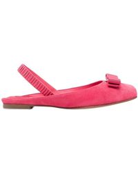 Ferragamo - Bow-Detailed Slip-On Flat Shoes - Lyst