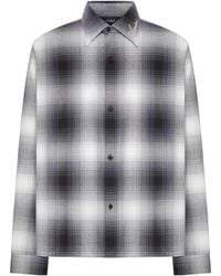 Amiri - Logo-Embroidered Check Shirt - Lyst