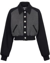 Balmain - Embellished Cropped Jacket - Lyst