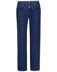 Off-White c/o Virgil Abloh - Logo Patch Straight Leg Jeans - Lyst