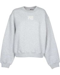 Alexander Wang - Logo Printed Crewneck Sweatshirt - Lyst