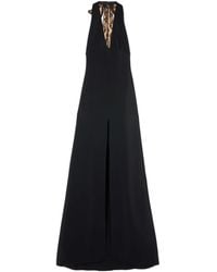 PUCCI - V-Neck Slit Long Dress - Lyst